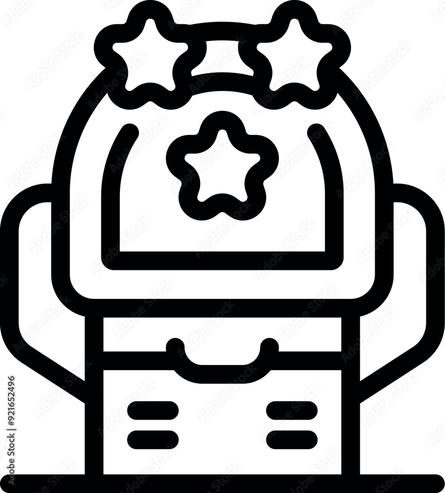 Poster arcade game machine with stars over symbolizing a high rating