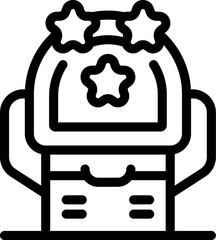 Arcade game machine with stars over symbolizing a high rating