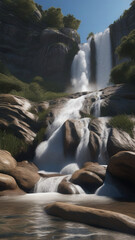 Big nature water fall