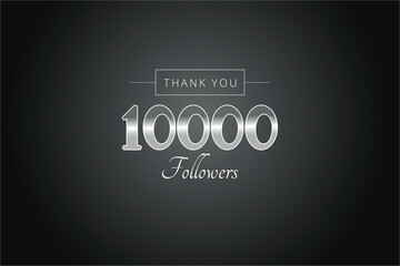 10000 OR 10k followers celebration. Thank you 10000 followers congratulation template banner. banner for social 10k friends and followers. celebrate subscribers and followers.
