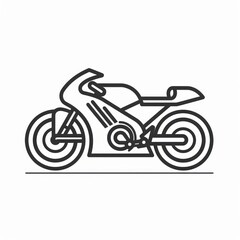 motorcycle linear clipart design on a white background