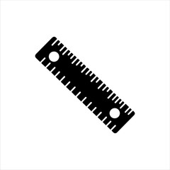 Ruler icon silhouette vector illustration design on white background.