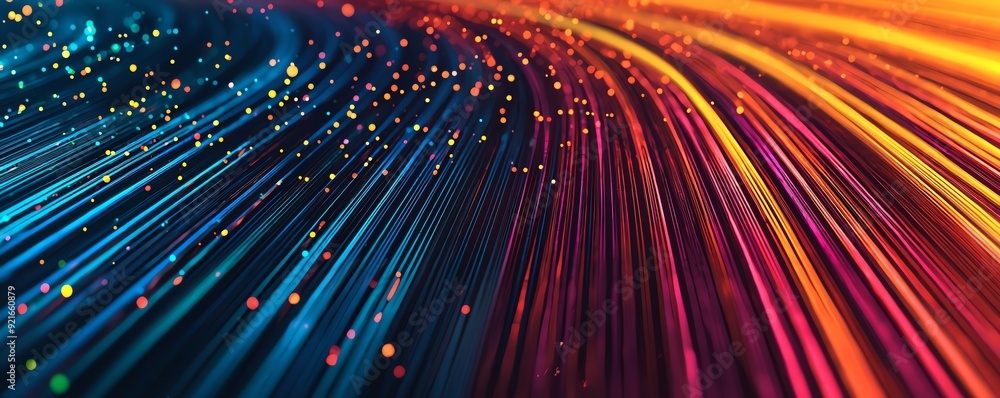 Aufkleber abstract lines of vibrant colors blend seamlessly, creating a dynamic motion effect that inspires cr