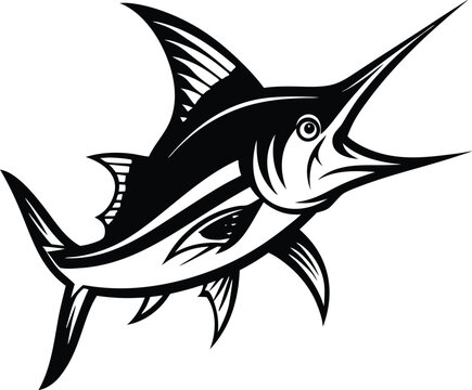 recommend clip art: Marlin fish Silhouette vector 