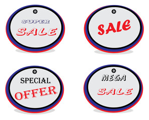 set of sale tags, label, sticker, discount tags,