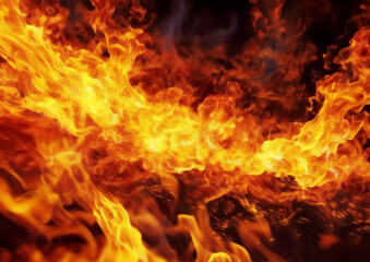 fire in the fireplace