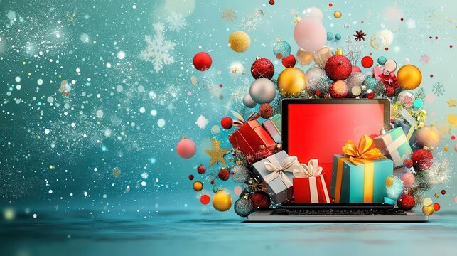 Cyber Monday screen displaying Exclusive Offers alert, sleek digital interface, glowing icons, dynamic layout, highend shopping, holiday discounts