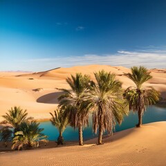 oasis in the desert, AI generated