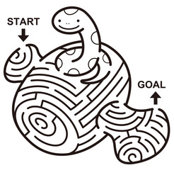 巳　迷路　モノクロ