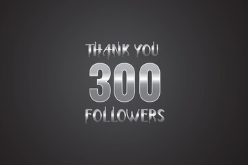300  followers celebration. Thank you 300 followers congratulation template banner. banner for social 300 friends and followers. celebrate subscribers and followers.
