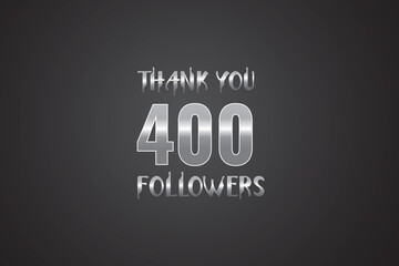 400  followers celebration. Thank you 400 followers congratulation template banner. banner for social 400 friends and followers. celebrate subscribers and followers.
