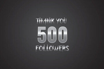 500  followers celebration. Thank you 500 followers congratulation template banner. banner for social 500 friends and followers. celebrate subscribers and followers.

