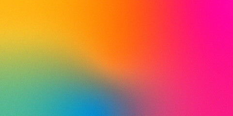 Abstract blurred gradient background in bright colors. flat background gradient orange, pink blue, backdrop or background. abstract glowing grainy gradient noise texture poster header banner design	