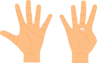 Nine Fingers Hand Gesture 