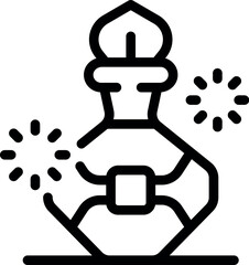 Magic potion is emanating light, perfect for games, fantasy worlds, and magical settings