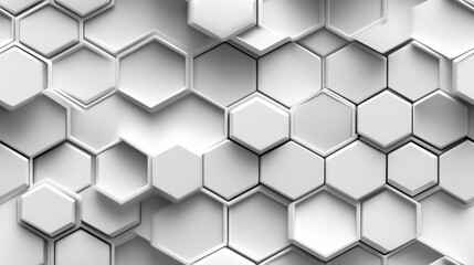 Naklejka premium seamless pattern, Geometric pattern with layered hexagons creating a honeycomb effect