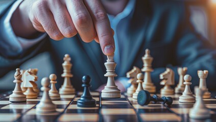 Strategic Chess Move by a Businessman