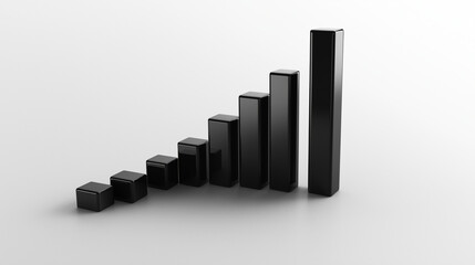 Graph bar, Graph featuring bar black colors on white background