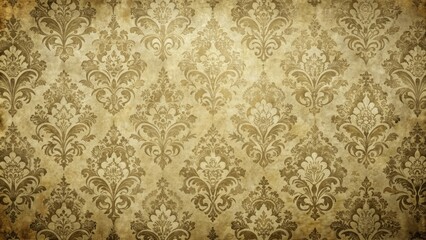 Vintage damask pattern with distressed texture and ornamental background, antique, vintage, damask, pattern