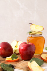 Red apples, concept of fresh and healthy food