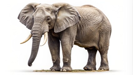 Obraz premium elephant--full-body-white-background