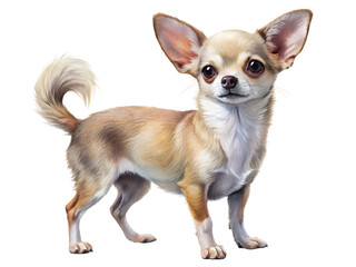 Obraz premium Chihuahua, full body, isolated on a transparent background