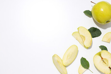 Green apples, concept of fresh and healthy food