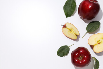 Red apples, concept of fresh and healthy food