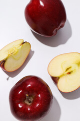 Red apples, concept of fresh and healthy food