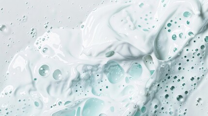 Abstract Wave of White Transparent Water Gel Serum Texture