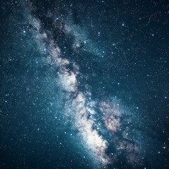 starry night sky with galaxies in the distance