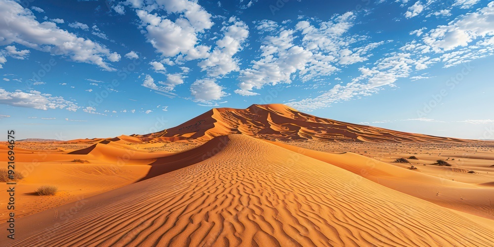 Wall mural desert landscape with sand dunes and a beautiful sky