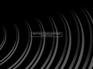 Abstract futuristic dark black background with wave design. Realistic 3d wallpaper with luxurious flowing lines. Perfect background for posters, websites, brochures, banners, applications, etc.