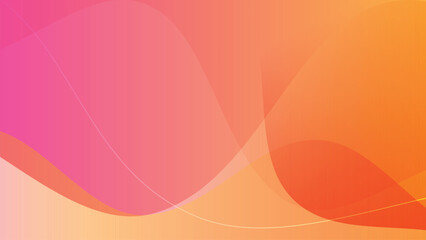 Fototapeta premium Abstract pink and orange waves background