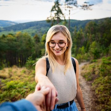 girlfriend holding my hand, AI generated