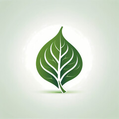 A Vector logo of a Green Leaf