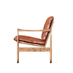 armchair isolate on a transparent background, comfortable furniture for home interior, 3D illustration, cg render
