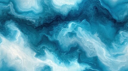 Obraz premium seamless pattern, Abstract fluid marble pattern in multiple shades of blue, with swirling, organic shapes blending together