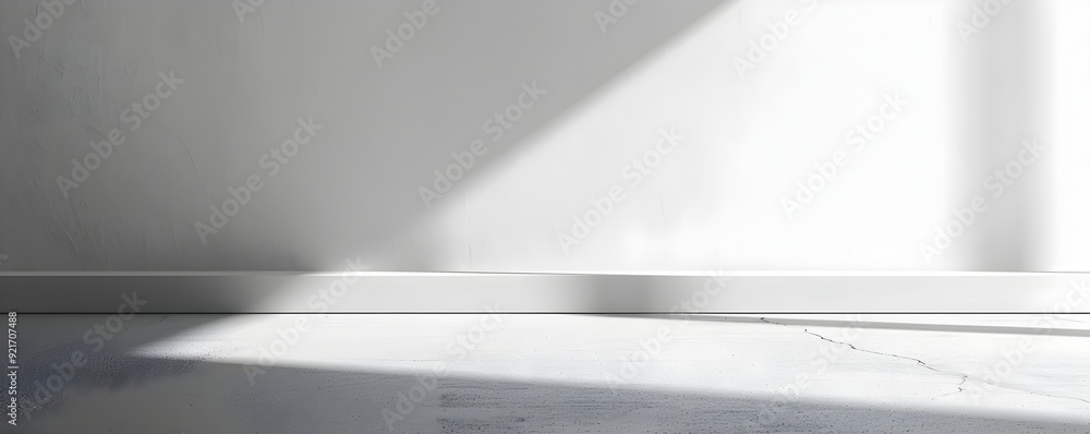Poster soft gradient background in shades of white and light gray for minimalist mockup or studio setup