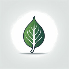 A Logo of a Green Leaf Icon