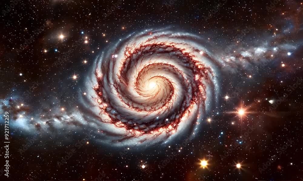 Wall mural generative ai motion animation of a galaxy in space