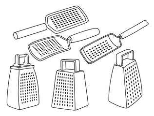 Cheese grater drawing doodle. vector illustration