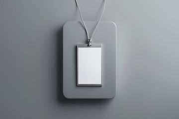 심플하고 모던한 스틸 사원증 케이스 목업