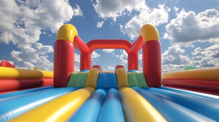 3D Rendered Inflatable Bounce House