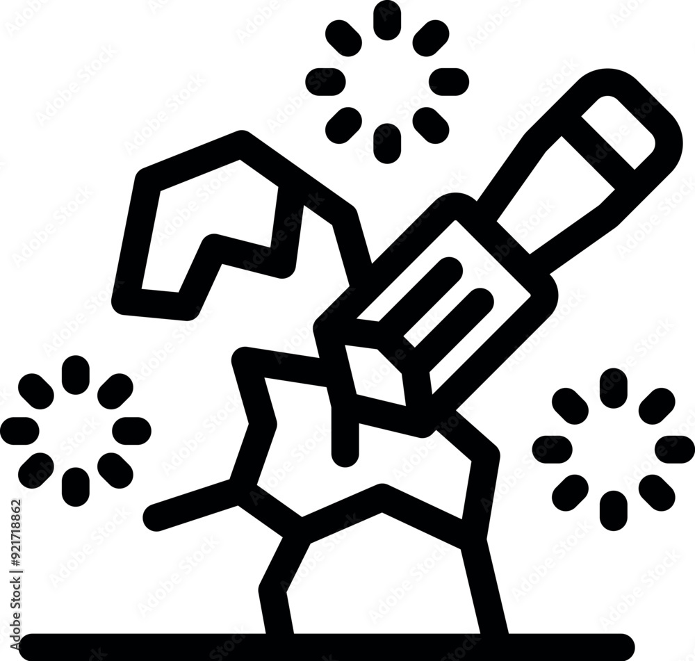 Poster scientist is using a laser beam to break down the structure of a molecule