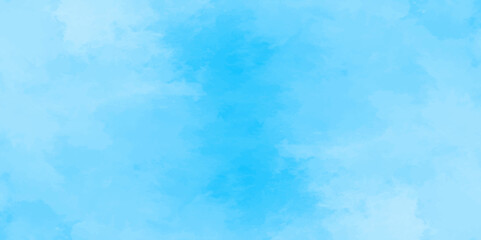 Abstract soft sky blue watercolor sky and clouds. grunge tint light blue watercolor background. Hand painted light blue background with watercolor.