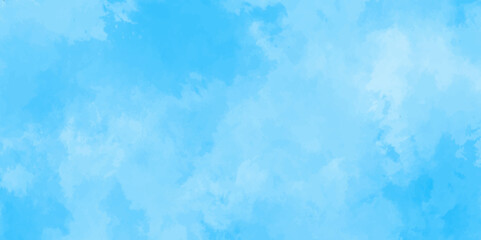 Abstract soft sky blue watercolor sky and clouds. grunge tint light blue watercolor background. Hand painted light blue background with watercolor.