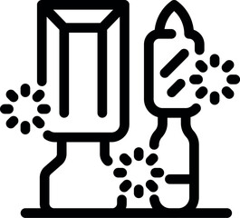 Scientist is conducting an experiment, analyzing a crystal and a liquid substance, observing a chemical reaction