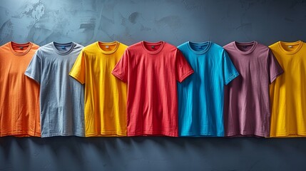 colorful t shirts on hangers red and white t shirt Clear and lively custom sports jersey design and publicity.