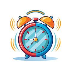 ringing alarm clock on white background.eps